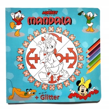Kolorowanka mandala dla dzieci brokat Disney