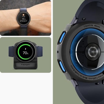 Etui do Galaxy Watch 7 40mm, Spigen Liquid Air matowy case obudowa cover