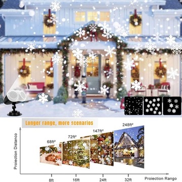 БИНОКУЛЯРНЫЙ ПРОЕКТОР СВЕТОДИОДНАЯ СНЕЖИНКА