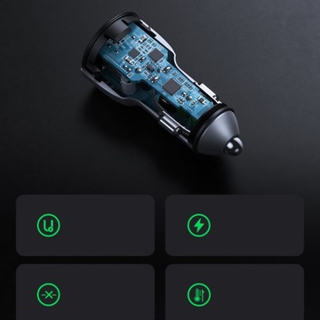 АВТОМОБИЛЬНОЕ ЗАРЯДНОЕ УСТРОЙСТВО UGREEN FAST 2x USB 36 Вт QC ДЛЯ АВТОМОБИЛЯ