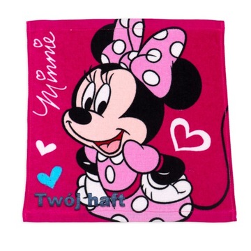 Ręcznik z haftem imię do przedszkola 30x30 MINNIE MINI