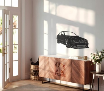 3D BMW 5 (E39) Деревянная картина стены украшения подарок светодиодный ночник XL