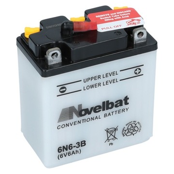 Akumulator Novelbat 6N6-3B 6V 6Ah 45A P+