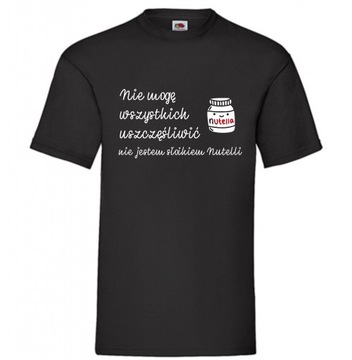 Koszulka Śmieszny tekst Nutella Prezent KM13B r.M