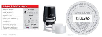 Штамп COLOP PRINTER R50 DATE STAMP с ластиком 50 мм