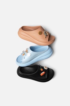 Damskie Buty Klapki Platforma Crocs Crush 208731 Slide 36-37