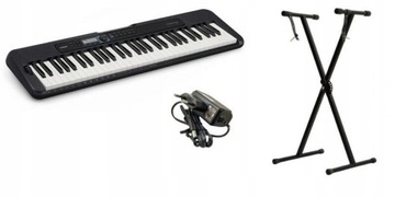CASIO CT-S300 BK KEYBOARD ORGANY DYNAMICZNA KLAWIATURA + STATYW ZESTAW