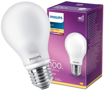 PHILIPS Żarówka LED E27 10,5W = 100W 2700K CIEPŁA BIAŁA 1521lm A60