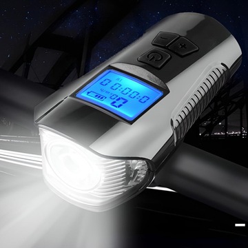 СВЕТОДИОДНАЯ ВЕЛОСИПЕДНАЯ ЛАМПА СЧЕТЧИК КМ СПИДОМЕТР