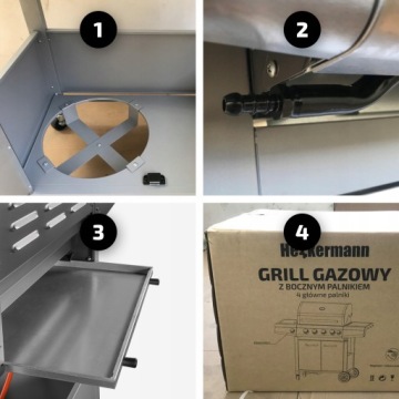 САДОВЫЙ ГАЗОВЫЙ ГРИЛЬ НЕРЖАВЕЮЩИЙ НЕРЖАВЕЮЩИЙ, ЧУГУННАЯ РЕШЕТКА 4+1 17,4 кВт СО ШКАФОМ ДЛЯ БАЛЛОНА