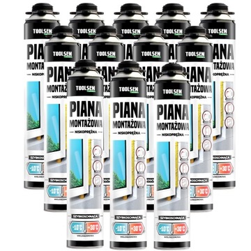 12 x SZARA PIANKA NISKOPRĘŻNA Pistoletowa Całoroczna TOOLSEN