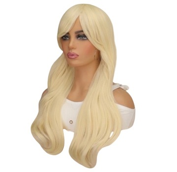 PERUKA WIG WŁOSY BLOND DŁUGIE BARBI GRZYWKA DLA DOROSŁYCH COSPLAY