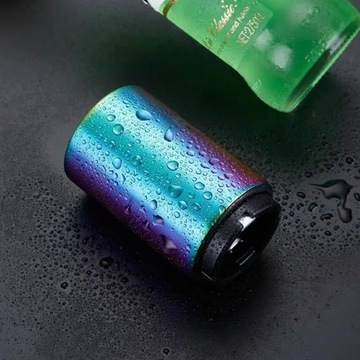 Автоматическая металлическая открывалка для пива и бутылок черная + гравировка