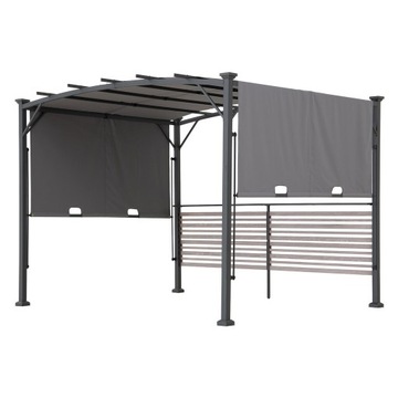 PERGOLA OGRODOWA 2,7x3m PAWILON OGRODOWY PERGOLA METALOWA LAMELE ANTRACYT