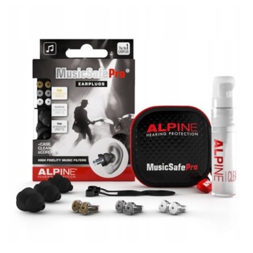 Zatyczki stopery do uszu na Koncert Impreze Alpine MusicSafe Pro Case Black