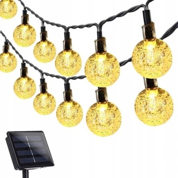 LAMPKI OGRODOWE 5 metrów świecąca GIRLANDA SOLARNA