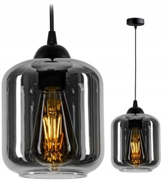 SZKLANA LAMPA WISZĄCA SUFITOWA ŻYRANDOL PLAFON LED