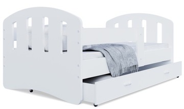 Łóżko dziecięce 200x90 białe + materac HAPPY