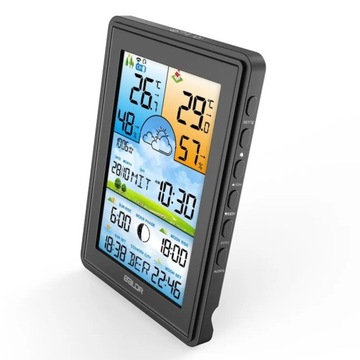 БЕСПРОВОДНАЯ ПОГОДНАЯ СТАНЦИЯ ЦВЕТНОЙ БАРОМЕТР ЧАСЫ ПРОГНОЗ ТОЧКА РОСЫ