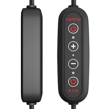 RGB светодиодная кольцевая лампа для селфи-штатива ИК-пульт дистанционного управления ZD67D