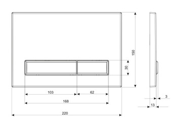 KKPOL СЕНСОРНАЯ КНОПКА, ГЛЯНЦЕВЫЙ ХРОМ