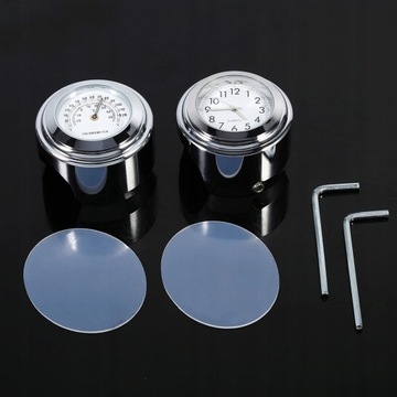 РУЛЬ ДЛЯ МОТОЦИКЛА, ЛЕГКИЕ ЧАСЫ И ТЕРМОМЕТР, УДАРОПРОЧНЫЙ