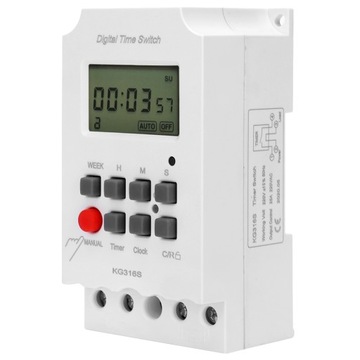 PROGRAMATOR CZASOWY NA SZYNĘ DIN CYFROWY TYGODNIOWY TIMER ELEKTRONICZNY LCD