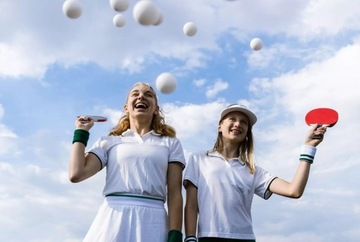 Бесшовные белые мячики для настольного тенниса и пинг-понга, набор AVENTO x6