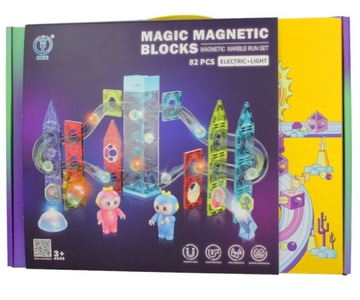 СВЕТЯЩИЕСЯ МАГНИТНЫЕ БЛОКИ Направляющая 82 шт.