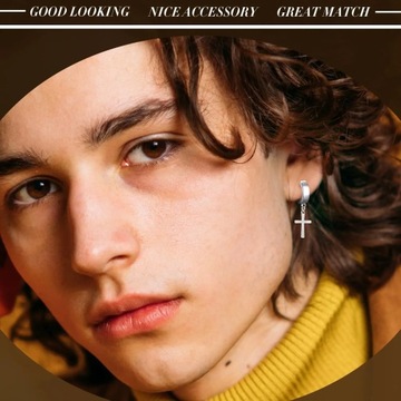 10 пар магнитных сережек из нержавеющей стали без пирсинга, висячие крестики