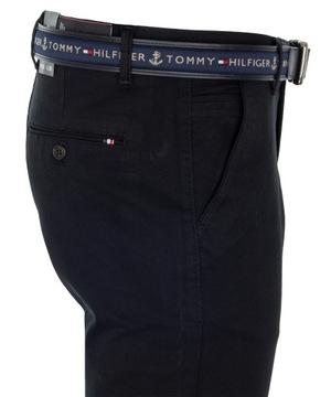 SPODNIE MATERIAŁOWE BAWEŁNIANE CZARNE GŁADKIE W40