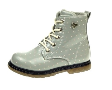 Traperki Lakierowane WOJTYŁKO Trzewiki Suwak 25