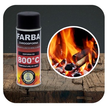 ТЕРМОСТОЙКАЯ КРАСКА-СПРЕЙ ДЛЯ ГРИЛЬ-КАМИН 400 МЛ HANSA ЧЕРНЫЙ