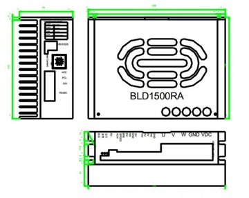 Контроллер BLDC высокой мощности BLD1500 82А 48В с RS-485