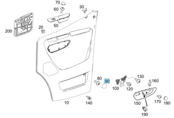 КРЫШКА БОЛТА ОБИВКИ ДВЕРИ MERCEDES SPRINTER
