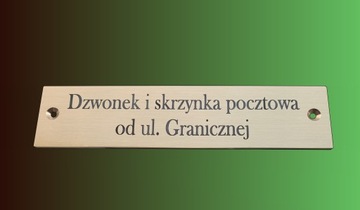 TABLICZKA NA DRZWI MOSIĘŻNA, TRADYCYJNA, GRAWER