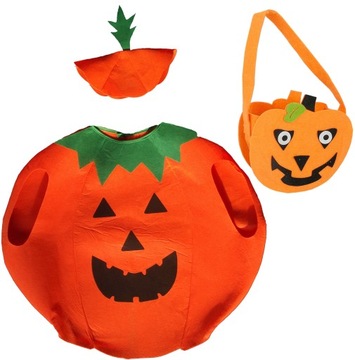 STRÓJ DYNIA DYNI PRZEBRANIE HALLOWEEN Z TOREBKĄ