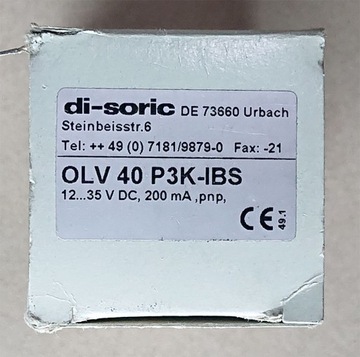 Дизвуковой оптоволоконный сенсорный усилитель OLV 40 P3K-IBS PNP NC/NO M12