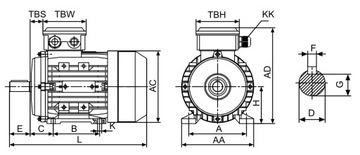Мотор электродвигатель MS 2,2кВт 2800 об/мин. 90 Б3