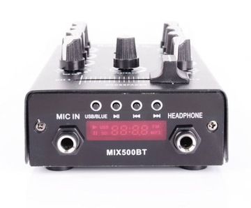 Mikser 2-kanały USB BT+ mikrofon UHF/ STICK USB