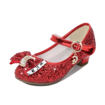 BUTY SANDAŁKI KSIĘŻNICZKI NA OBCASIE czerwony