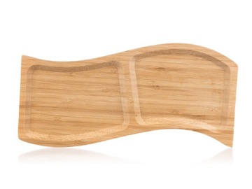 PATERA TACA TALERZ NA JEDZENIE PRZEKĄSKI BAMBUSOWA z bambusa półmisek 28 cm