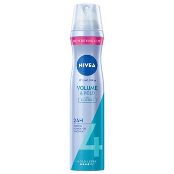 NIVEA VOLUME & HOLD Lakier do włosów z pantenolem -bez wysuszania 24h 250ml