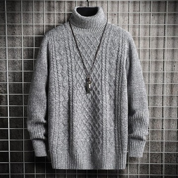 Korean Fashion Sweater Mock Neck Sweater Knit Pull