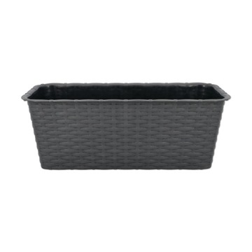 Doniczka korytko balkonowe skrzynka na kwiaty rattan 40 cm antracyt
