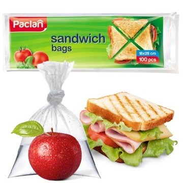 WORECZKI ŚNIADANIOWE FOLIOWE SANDWICH SPOŻYWCZE PACLAN 100szt