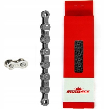 Łańcuch rowerowy SunRace CNM84 8rz. 116ogn. (7,1 - 7,2 mm) szary CNM84