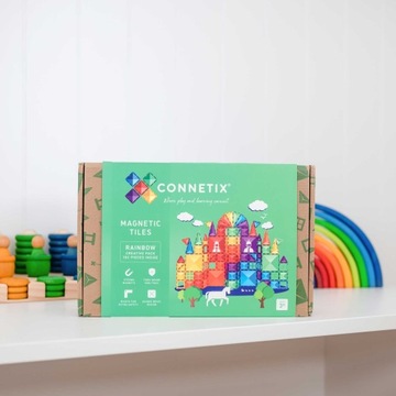 Connetix Магнитные конструкторы Rainbow Creative Pack 102 шт.