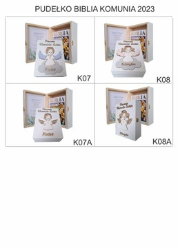 PREZENT NA KOMUNIĘ, BIBLIA, PAMIĄTKA, GRAWER