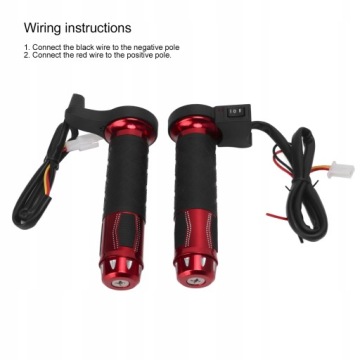 РУЛЬ ДЛЯ МОТОЦИКЛА С ПОДОГРЕВОМ 22 ММ КРАСНЫЙ